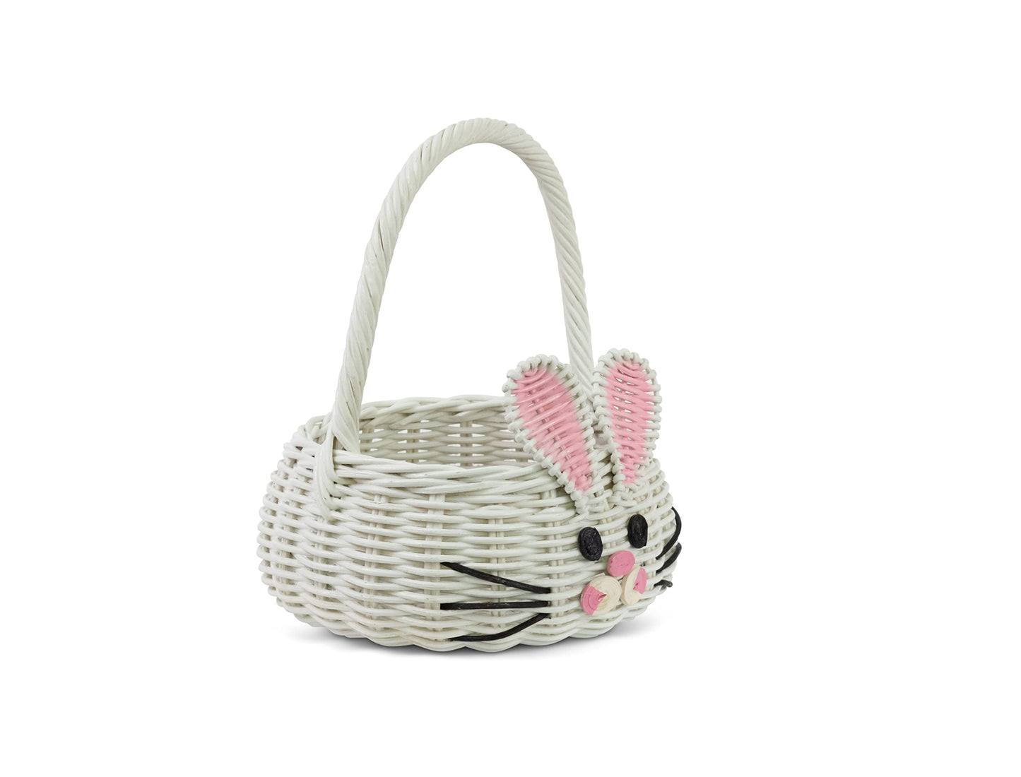 G6 Collection Hand Woven Bunny Rattan Wedding Flower Girl Basket Decorative Bin Home Decor Organizer Cute Handmade Handcrafted N