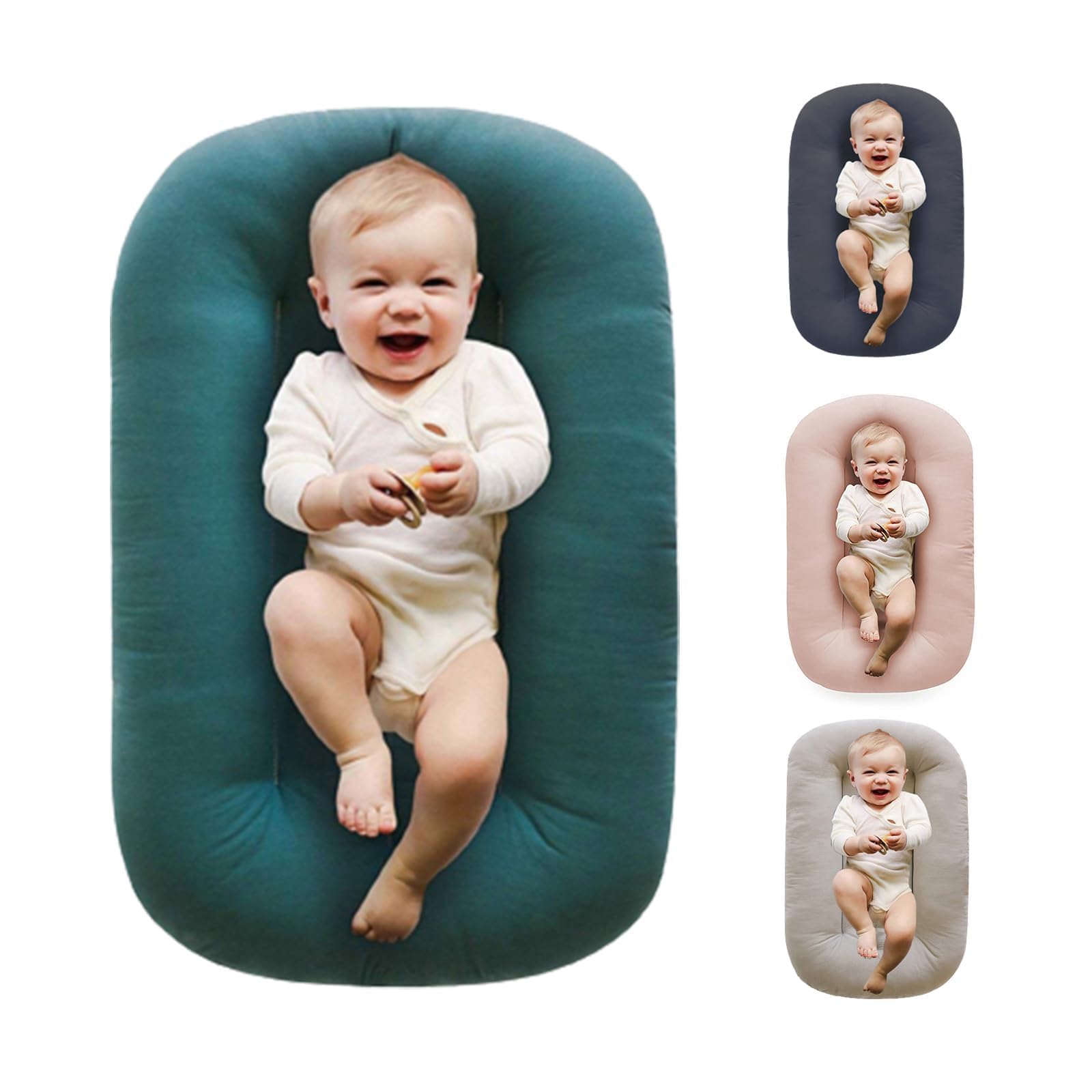 oliwex Baby Lounger,Baby Lounger Pillow,Baby Lounger 0-24 Months,Baby Lounger for Newborn (Malachite Green)