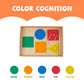 Wooden Toddler Beads and String Lacing Toy Set with Tray - Educational Threading Game for Fine Motor Skills Development - Lacing