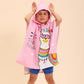 TEHALK Kids Hooded Beach Towels, 24 x 24, Alpaca Unicorn Pattern, Polyester, Machine Washable