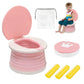 portable, foldable potty seat for toddler, Training Toilet Seat Emergency Toilet for Car, Camping, Outdoor, indoor (pink, small)