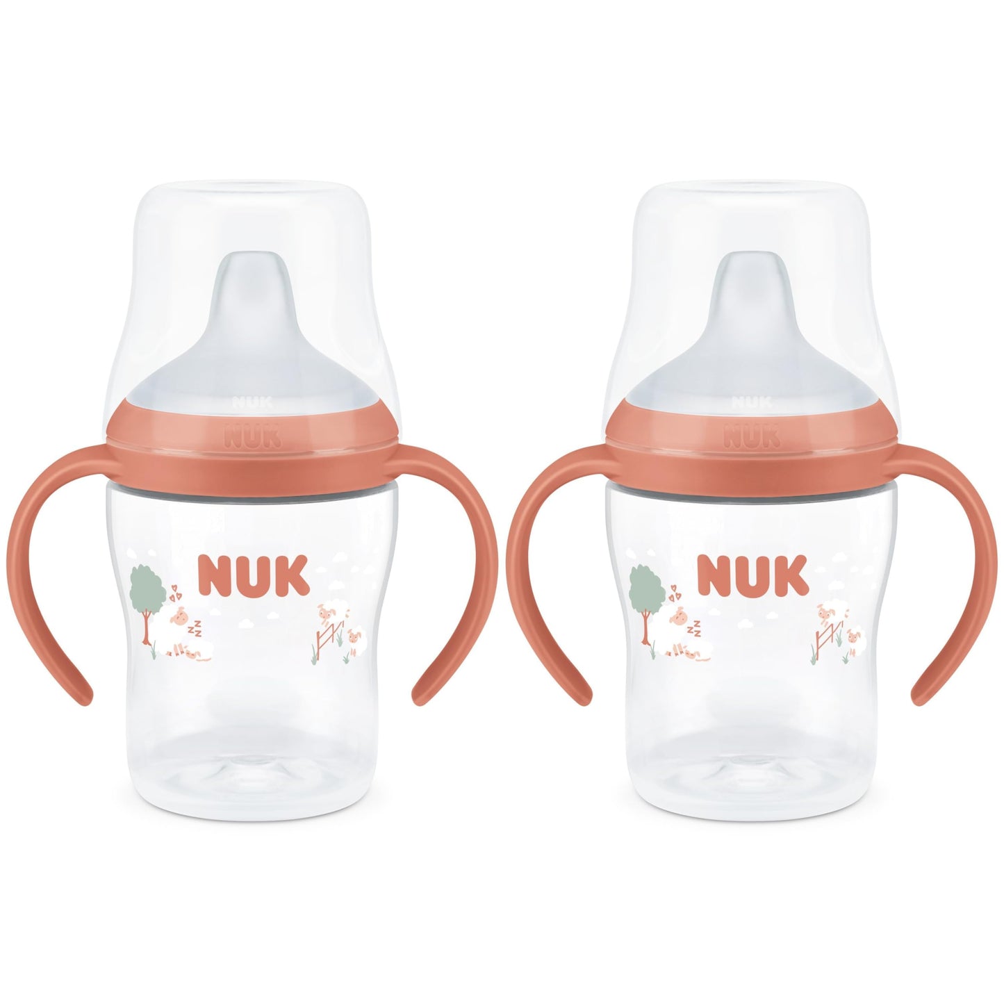 NUK Perfect Match Learner Cup, 5 oz, 2 pack - Soft Spout, Easy-Grip Handles, BPA Free, Spill Proof Transition Sippy Cup