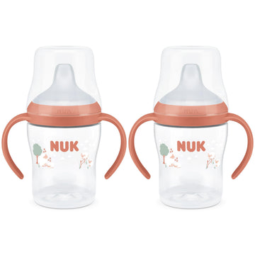 NUK Perfect Match Learner Cup, 5 oz, 2 pack - Soft Spout, Easy-Grip Handles, BPA Free, Spill Proof Transition Sippy Cup