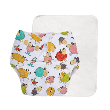Superbottoms Basic LeakageProof Advanced Cloth Diapers For Babies, High Absorbent 100% Cotton 2 Reusable Diaper Without Soaker,
