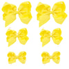 Yellow Bows For Girls,6Pcs Hand-Made Grosgrain Ribbon Hair Bows Alligator Clips Hair Accessories For Little Teen Toddler Girls K