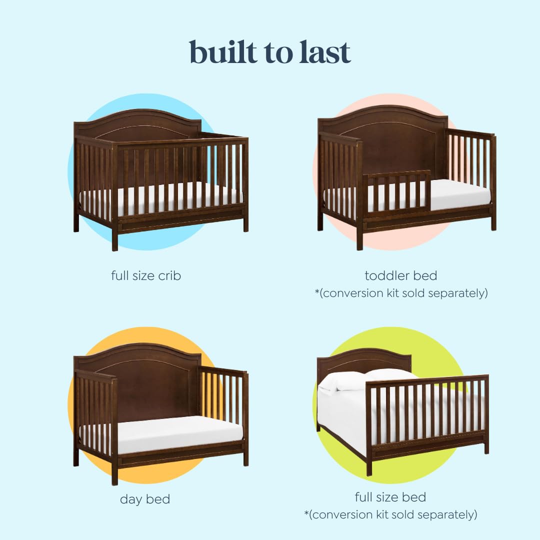 Davinci Charlie 4-In-1 Convertible Crib In Espresso, Greenguard Gold Certified