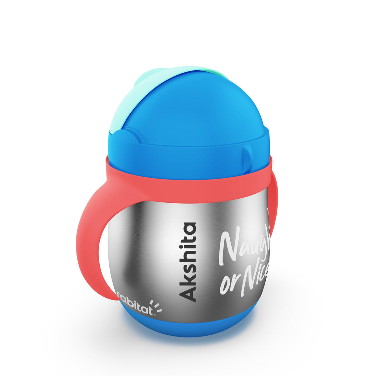 rabitat First Step Gravity Sipper Cheek Monkey  2 Years Brand Warranty I Stainless Steel Sippy Cup for Babies/Toddlers/Kids wit