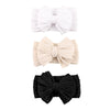 Baby Bows Headbands Nylon Hairbands Baby Girl Bows Hair Accessories For Infant Toddler Essentials(Black White Beige, Mid)