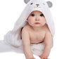 Hiphop Panda X - Large Bamboo Bath Towel For Toddler And Kids - Hooded Bath Towels With Bear Ears For Babies - Super Absorbent -