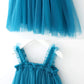 Bgfks Layered Tulle Tutu Dress For Toddler Girls,Baby Girl Rainbow Tutu Princess Skirt Set With Flower Headband.(Blue,2T)