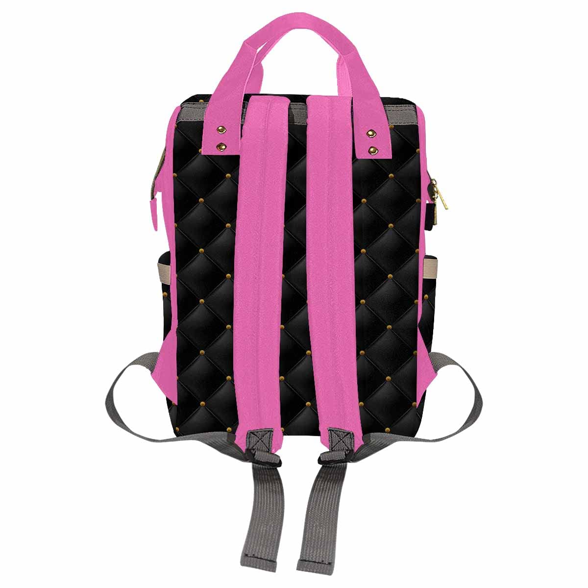 Artsadd Custom Name Diaper Bag Mommy Nappy Bags, Personalized Pink Crown Dots Handbags Large Capacity Multi-Function Nursing Bag