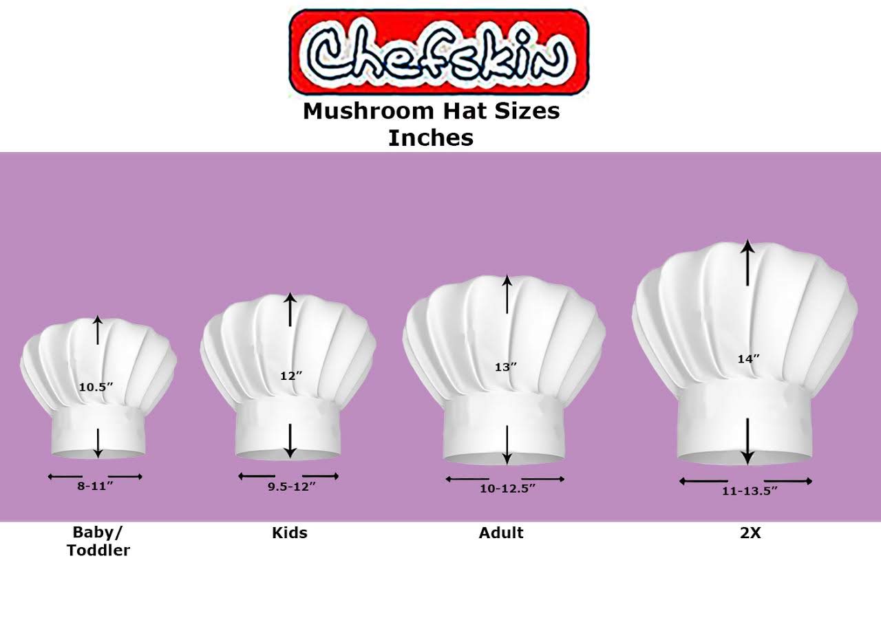 CHEFSKIN Baby Toddler White Chef Hat Adjustable Fits Babies 12-36 Mos
