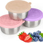 Qweidhi Stainless Steel Snack Containers For Kids, Stackable Snack Containers (3 Pack)