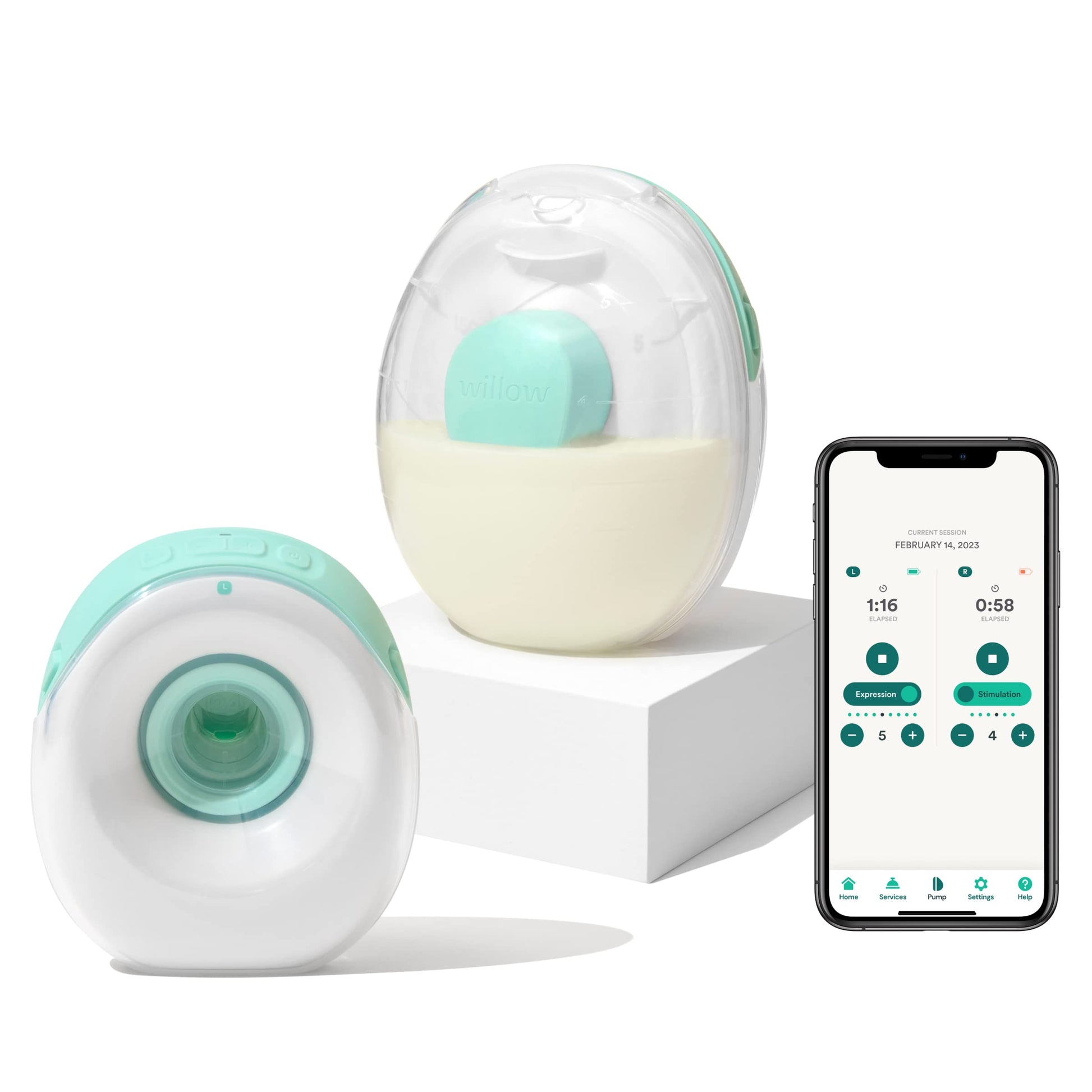 Wearable Breast Pump, Willow Go Double Electric Breast Pump, Cordless, Hands Free Breast Pump With 9 Levels Of Hospital Grade Su
