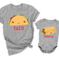 Taco Taquito Mommy And Me Outfits Gifts For New Moms First Mothers Day Mom & Infant Baby Bodysuit Matching Set Taco Gray Large/T