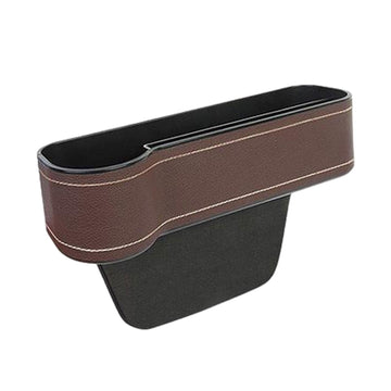 UJEAVETTE Seat Organizer Storage Box with Cup Holder for Byd Atto 3 Accessory Brown Left