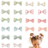 Patpat 20Pcs Colorful Bow Baby Hair Clips For Girls, 1.9Inch NonSlip Hair Accessories For Baby Girl 10 Designs Sweetly Stylish 