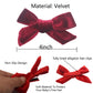 Yxiang 24Pcs/12Pairs Baby Girls Hair Clips 4Inches Velvet Hair Bows Solid Color Fully Lined Non Slip Barrettes Hair Accessories