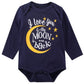 Baby Boys 3Pcs Space Outfit Newborn Love You To The Moon And Back Starry Sky Long Sleeve Pant Set (Blue04 0-3 Months)