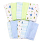 Spasilk Washcloth Wipes Set For Newborn Boys And Girls, Soft Terry Washcloth Set, Pack Of 10, Blue Elephants