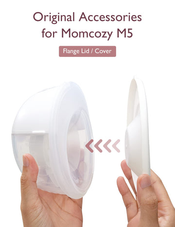 Momcozy Flange Lid Only Compatible With Momcozy M5 Not For Others. Dust-Proof Flange Cover Original M5 Breast Pump Replacement A