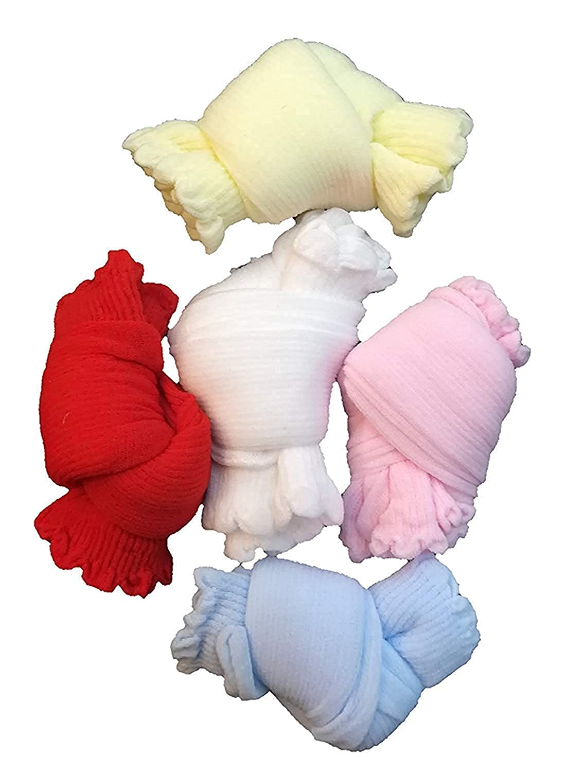 Candy Socks For New Born In Cotton Multi Color 06 Months (Pack Of 5 Pairs)