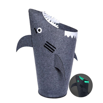 Pikl Glow In The Dark Shark Hamper For Kids Unique Patented Design Large Durable Ideal For Toy Storage Kids Laundry Hamper Boys