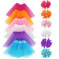 Lylkd 6Pcs Tutus For Girls Princess Ballet Tulle Skirt Dress Up Costumes(2-8T)