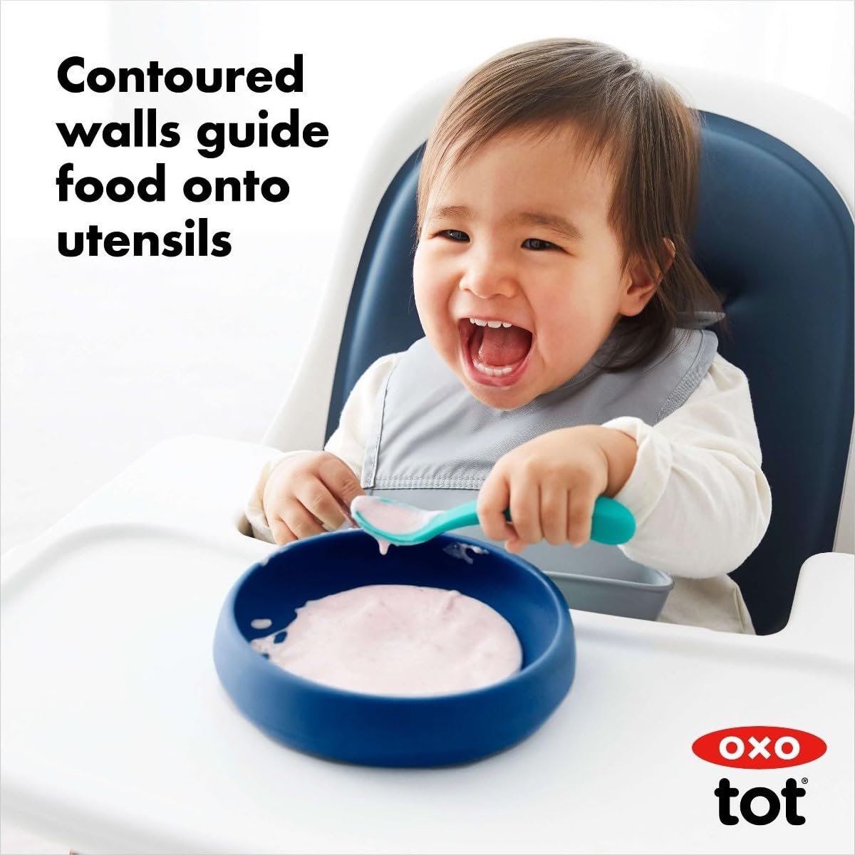 Oxo Tot Silicone Plate Navy