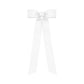 Wee Ones Girls Mini Grosgrain Bowtie with Knot Wrap and Stream Tails, 8 Streamer, White