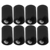 SUPVOX 8pcs Child Safety Door Knob Covers: Anti-Collision Silicone Handle Guard - Black Kids Proof Cabinet Handle Sleeve for Hom