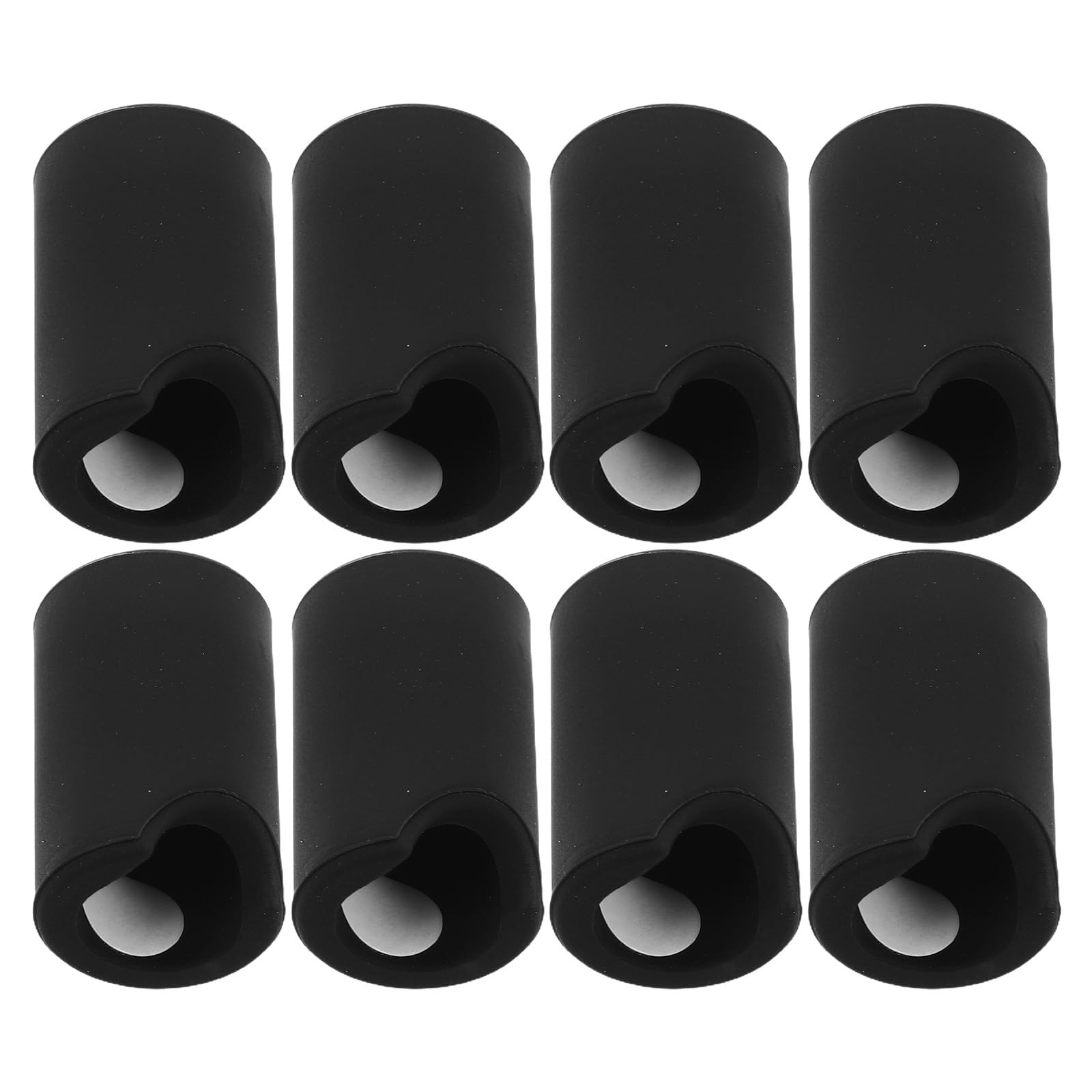 SUPVOX 8pcs Child Safety Door Knob Covers: Anti-Collision Silicone Handle Guard - Black Kids Proof Cabinet Handle Sleeve for Hom