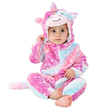 Qiaoniuniu Halloween Baby Unicorn Costumes Toddler Outfit Infants Cosplay Romper 12-18 Months