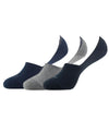 Jockey 7099 MenS Compact Cotton Elastane Stretch No Show Socks With Stayfresh Treatment (Pack Of 3)_Black, Grey & Navy_Free Siz