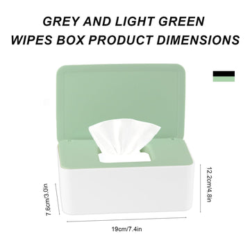 2Pcs Diaper Wipes Dispenser, Refillable Wipe Container, Wipe Container With Sealing Design Lid, Keep Wipes Fresh,Wet Wipes Cases