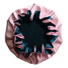 AKISS Reversible Satin Silk Sleep Hair Bonnet for Baby Infant Girl Boy (Taffy/Teal, 3~6 M)