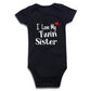 DEFAHN Newborn Twins Baby Boy Girl Bodysuit, 2 Pack Funny Letter Printed Rompers Twin Matching Clothes Outfits (2Pcs I Love My S