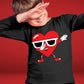 Dabbing Heart Love Dab Valentine'S Day Toddler Kids Long Sleeve T-Shirt 4T Black