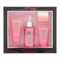 Ed Hardy Womens Perfume Gift Set, 4 Pieces Include Fragrance Mist, Body Lotion, Body Wash, and Fragrant Bath Fizz