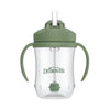 Dr. Browns Milestones Babys First Straw Cup, Training Cup With Weighted Straw, Olive Green, 6M+