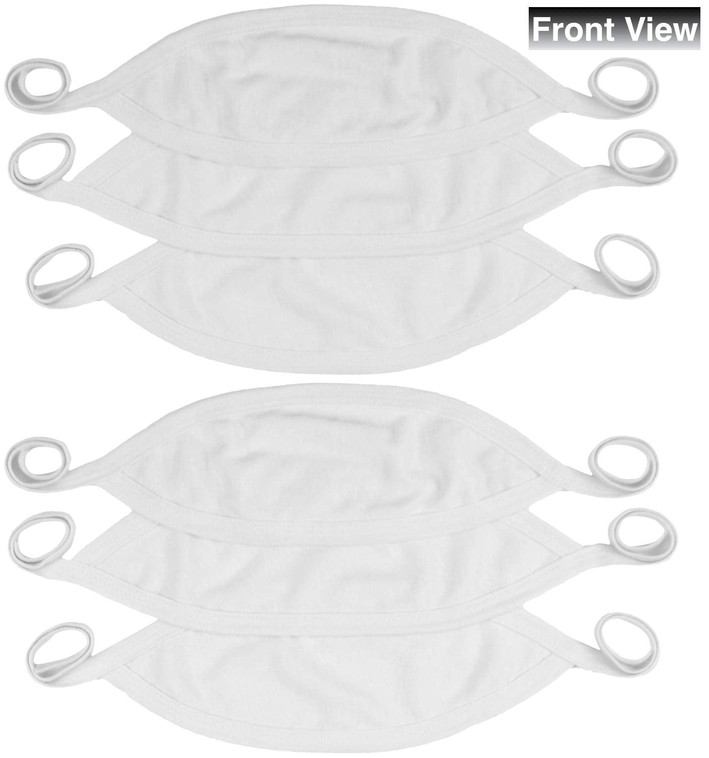 Tobeinstyle Babies' 6-Pack Comfortable Newborn Baby Belly Binder - White - One Size