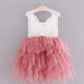 2Bunnies Girl Peony Lace Back A-Line Tiered Tutu Tulle Flower Girl Dress (Dusty Rose Sleeveless Short, 4T)