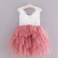 2Bunnies Girl Peony Lace Back A-Line Tiered Tutu Tulle Flower Girl Dress (Dusty Rose Sleeveless Short, 9-10Yrs)