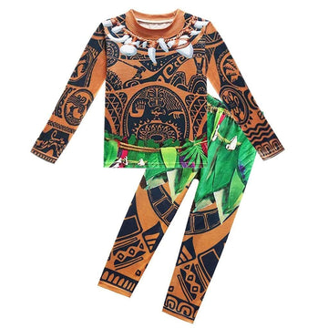 Dressy Daisy Little Kids Boys Maui Pajamas Sleepwear Costume Dress Up Set Halloween Fancy Party Outfits Size 6-7 293