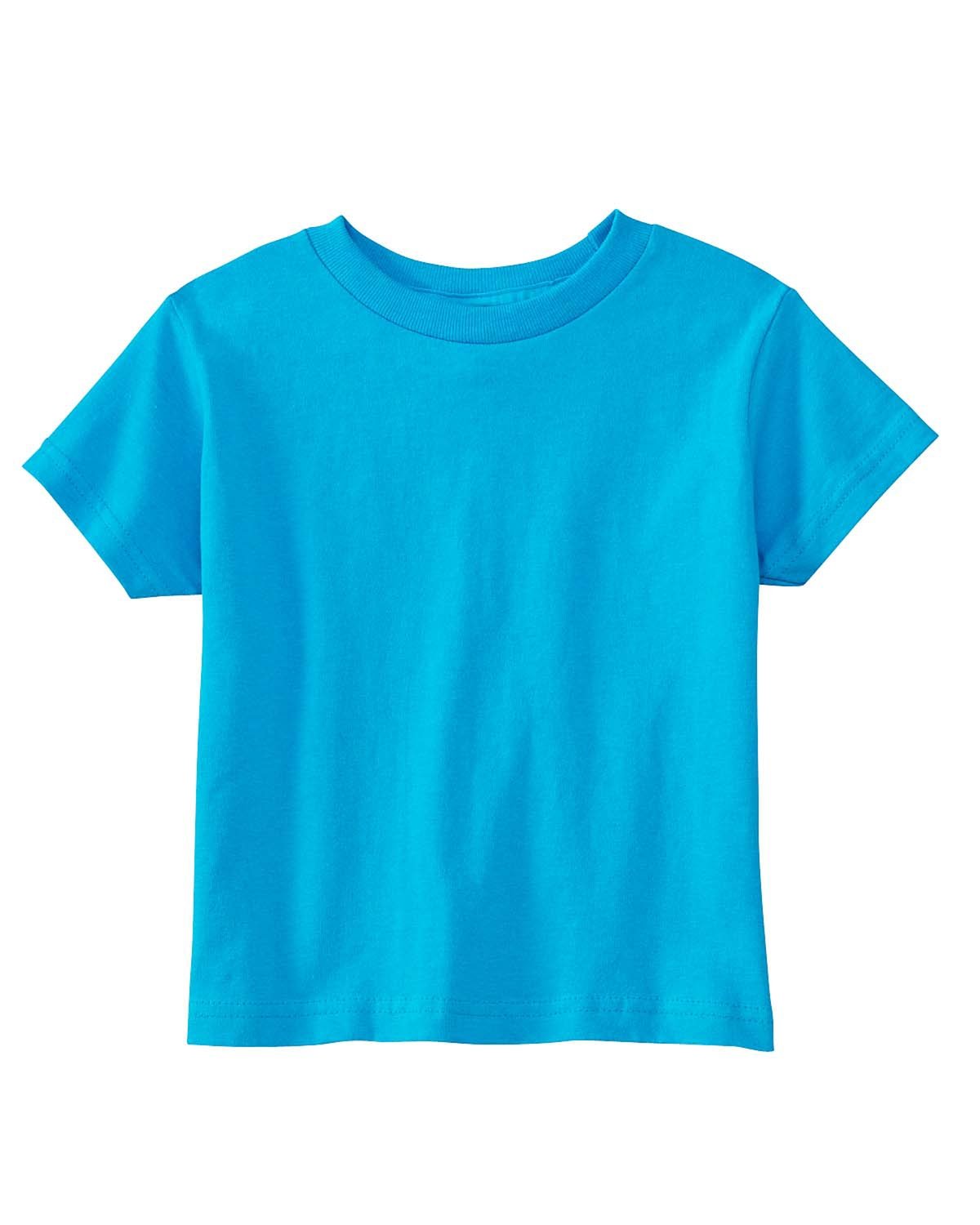 Rabbit Skins Toddler'S 5.5 Oz. Jersey Short-Sleeve T-Shirt, 5/6, Turquoise – Cut WBBAPB014WC6UKK