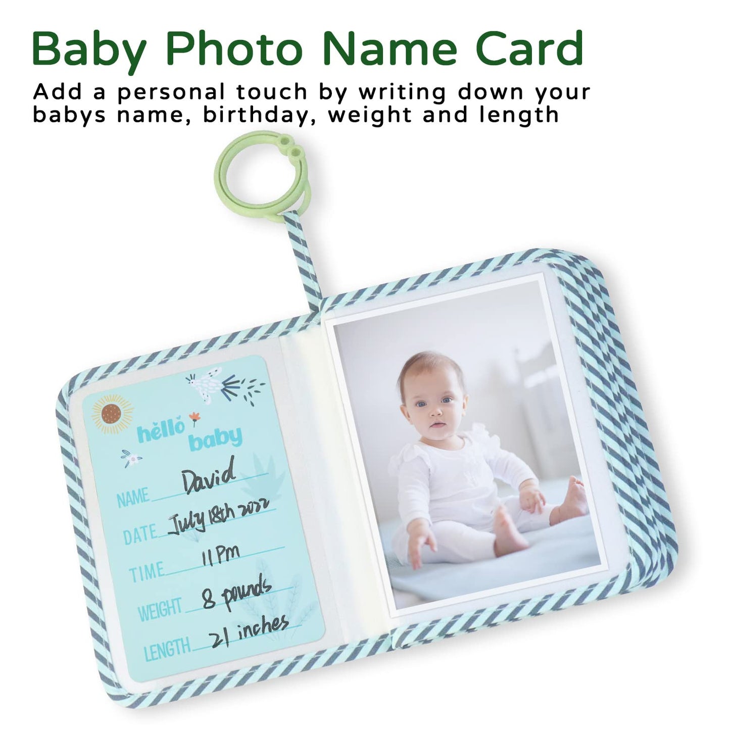 Boczif Baby Photo Album, Baby Memory Book Holds 4X6 ' Pictures, Soft Photo Cloth Book With Milestone Cards, Gift Set For Newbor
