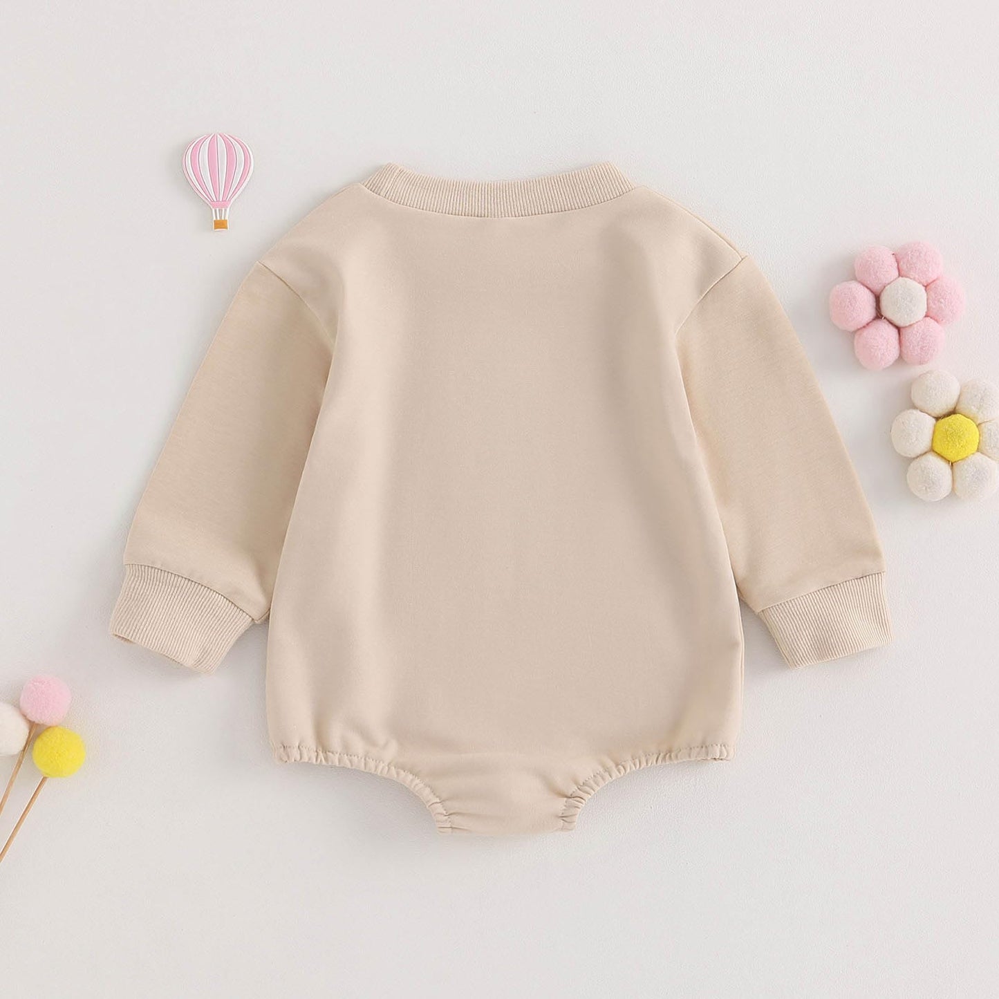 Halloween Newborn Baby Girl Outfit Toddler Pumpkin Sweatshirt Romper Long Sleeve Onesie Infant Fall Clothes (Apricot Tea, 6-12 M