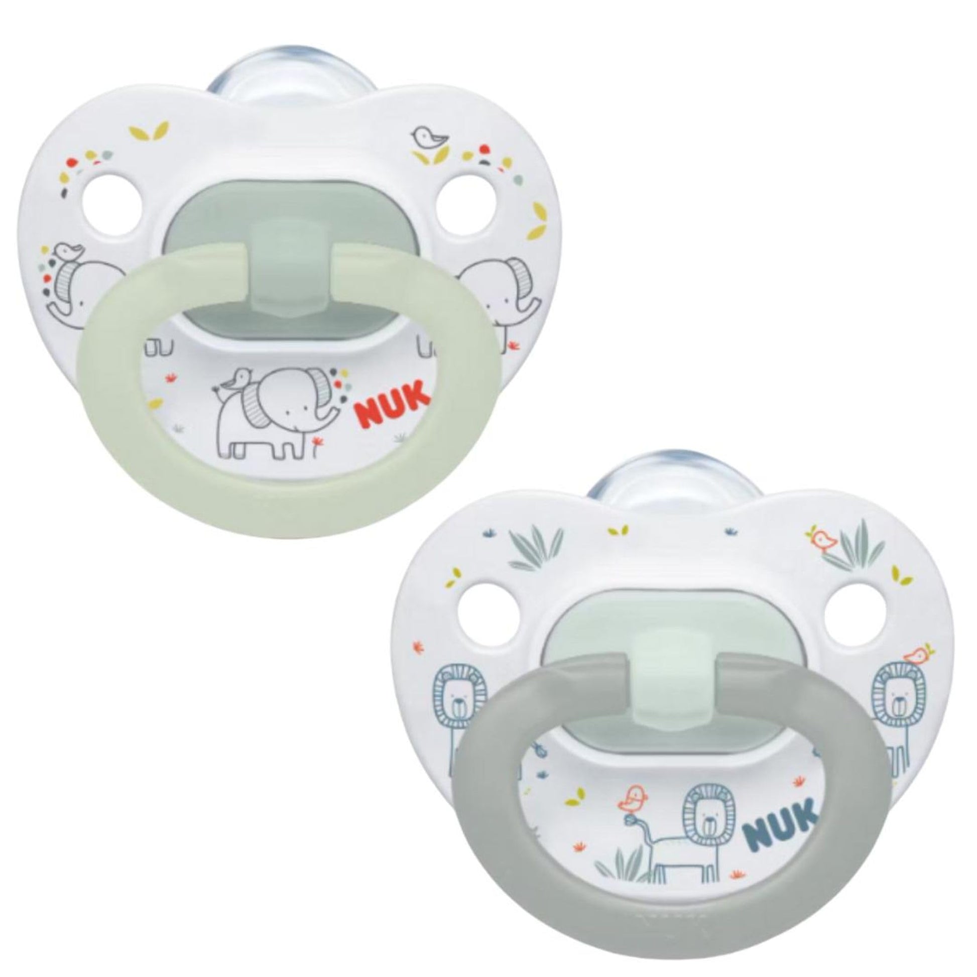 NUK Orthodontic Pacifiers, Girl, 0-6 Months, 2-Pack