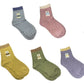 Faton Colourful Socks For Kids, Ankle Length/Crew, Cotton, Pack Of 5, Designer Socks, Gift For Girls & Boys (46 Years)