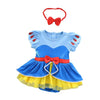 Dressy Daisy Baby Girls Princess Dress Onesie Bodysuit Romper Halloween Costume With Headband Size 18-24 Months Blue 212